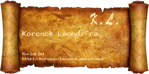 Korcsok Leonóra névjegykártya